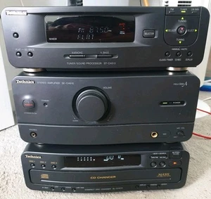Technics Stackable Hi Fi System Processor CH510,stereo Amp, 3 Disc Changer CH610 - Picture 1 of 9