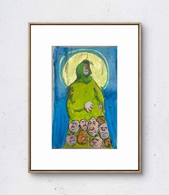 Páginas de cuaderno de bocetos aleatorias: madre de los hombres: papel: neoexpresionismo único 6x19 Foto 1 de 4