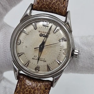 Vintage Rare Mens BENRUS Automatic Model EH 42 watch 25 jewels Wrist Watch - Picture 1 of 13