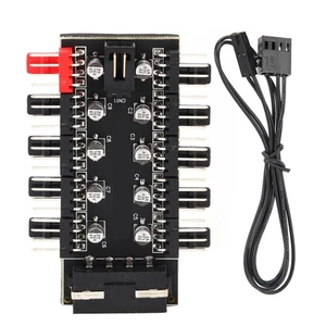 (4D)PC-Gehäuse-Lüfter-Hub PWM-Steuerung 12-V-Hub - Bild 1 von 19