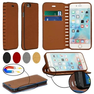 Genuine HandMade PU Leather Facny Wallet Flip Stand Case Cover Mobile Phones - Picture 1 of 15