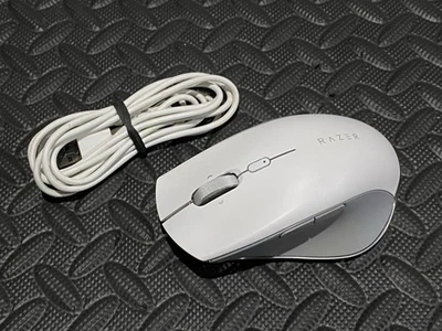 Razer Pro Click Mouse White RZ01-0299 Wireless Mouse w Dongle & Cable Ergonomic - Image 1 of 4