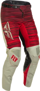 Fly Racing Kinetic Wave Light Gray/Red MX Off Road Pants Men's Sizes 28 - 38 - Picture 1 of 3