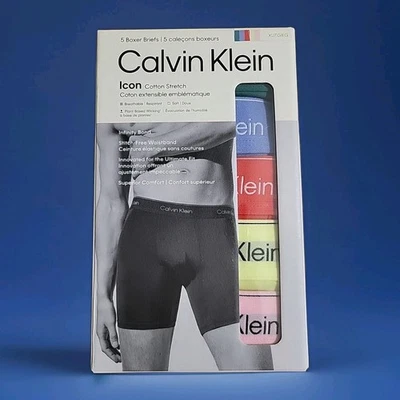 Paquete de 5 calzoncillos boxer XL Calvin Klein Pride algodón fuerza NUEVO logotipo de icono Foto 1 de 4