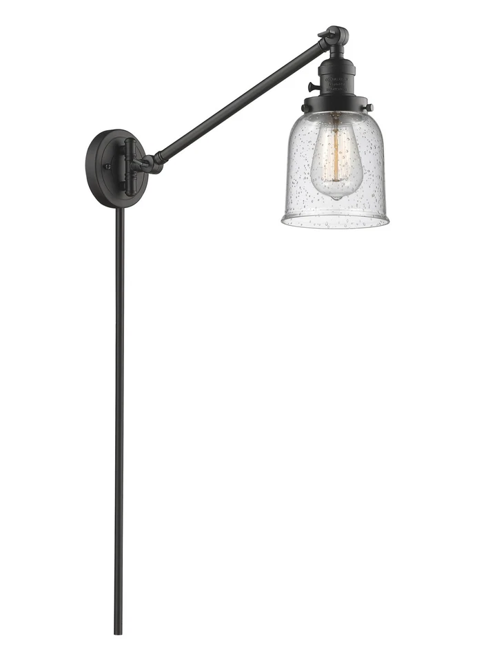 Innovations Lighting 237-OB-G54 Small Bell Swing Arm or Wall Lamp