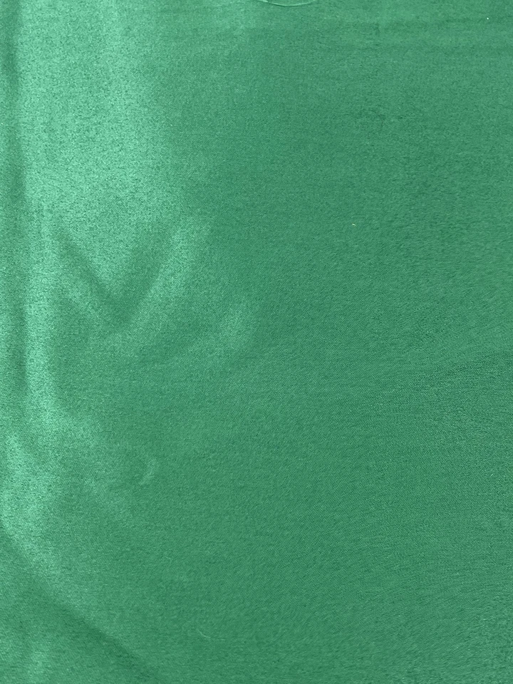 Dark Green Satin Feel Polyester Blend Fabric 4 Yards 58" Wide Unbranded Woven - Image 1 of 4