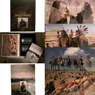 Kevin Costner Dances with Wolves Limited Collector's Edition VHS, Prints & Book - Image 1 of 4
