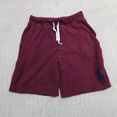 Polo Ralph Lauren Shorts Boys 8 Burgundy Big Pony Drawstring Elastic Waist Sweat - Image 1 of 4