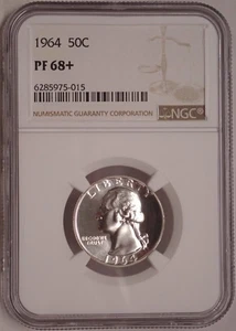 1964 Washington Quarter NGC PF 68+ Plus Rare Grade Beautiful Coin - Picture 1 of 4