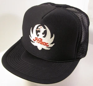 Hank Williams Jr Trucker Hat Mens Black Ruger Phoenix Dragon Logo Vtg Snap Cap - Picture 1 of 11