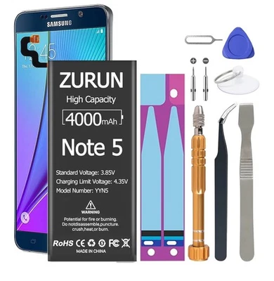 Batería de polímero de litio 4000 mAh EB-BN920ABE repuesto Samsung Galaxy Note 5 #CA9 Foto 1 de 2