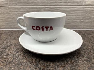 Costa Large Coffee Cup and Saucer With Three Bean Logo - Picture 1 of 7
