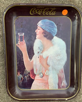 Vintage Coca-Cola Metal Serving Tray Flapper Girl 1925 Advertisement 1973 USA - Image 1 of 2