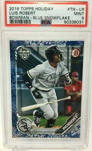 2019 Topps Holiday  Rookie Card  Luis Robert  Serial 23/50 Blue Snowflake PSA 9 - Picture 1 of 11