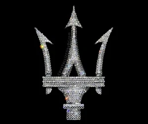 Bling Emblem for MASERATI Car Badge AUSTRIAN CRYSTALS Custom Front Bedazzled - Picture 1 of 8