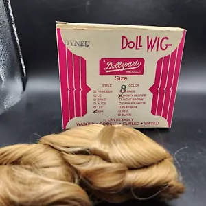 Dynel Dollpart Doll Wig Bru Size 8 Honey Blonde Vintage New NOS USA - Picture 1 of 2