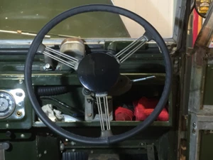 CUBIERTA DE VOLANTE DE CUERO NEGRO PARA LAND ROVER SERIE 1 48-58, PUNTA NEGRA - Imagen 1 de 12