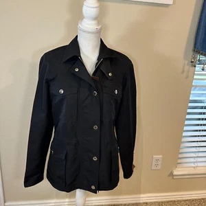 Women's Clothes, Lauren, Ralph Lauren, Poly Jacket with Lamb leather trim, Sz S - Picture 1 of 8