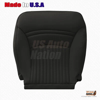 1997-2004 Chevy Corvette SPORT DRIVER Bottom Perforated Leather Seat Cover Black - Image 1 of 4