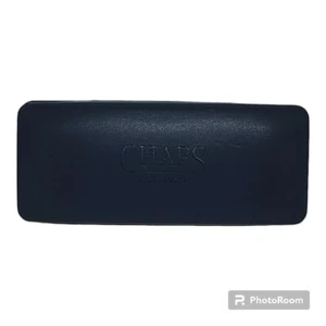 Chaps 1978 Dark Navy Blue Hard Clam Shell Eyeglass Case with Lens Optical Cloth - Picture 1 of 7
