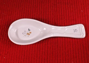 Ceramic Spoon Rest Forget Me Not Flowers Alaska State Flower - Picture 1 of 3