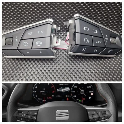 Seat Steering Wheel Buttons Leon Ateca Grey 5FA919719 B 100%OEM - Image 1 of 4