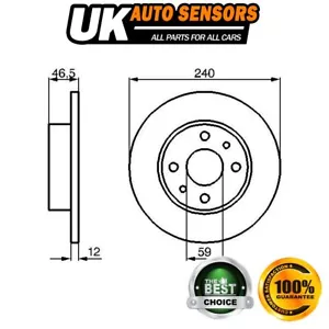 Disco de freno delantero AST compatible con Fiat Panda 1991-2003 Uno 1983-2006 Fiorino 1988-2001 - Imagen 1 de 4