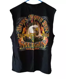Sturgis 2016 Devils Tower Run 76th Black Hills Muscle Shirt Wide Strap Tank L - Picture 1 of 4