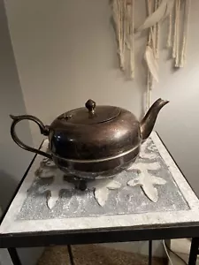 VINTAGE JAMES DEAKIN AND SONS (JD & S) Silver Teapot - Picture 1 of 9