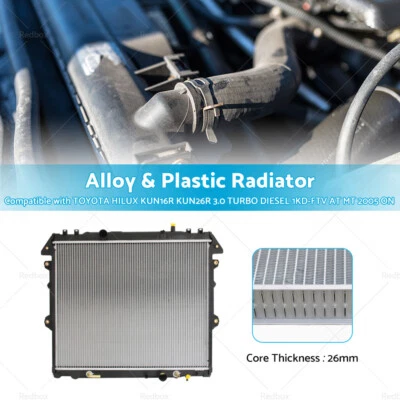 RADIATOR SUITABLE FOR TOYOTA HILUX KUN16R KUN26R 3.0 TD 1KD-FTV AT MT 2005 ON - image 1 of 4