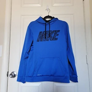 Nike Men's Therma Fit Blue Hooded Sweatshirt Large - Picture 1 of 10