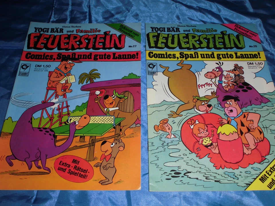 377 : Yoki Bär / Familie Feuerstein # 26 + 27 , Comics 70er Jahre ,Kult TV COMIC - Bild 1 von 1