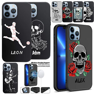 Personalised Phone Case Skull Printed Cover For iPhone 15 Pro Max 14 13 12 11 8
