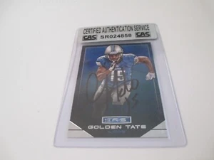 2014 PANINI # 75 GOLDEN TATE DETROIT LIONS "STAR" AUTOGRAPH FOOTBALL CARD - Picture 1 of 2