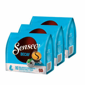 Senseo Decaffeinated, New Design, Pack of 3, 3 x 16 Coffee Pods