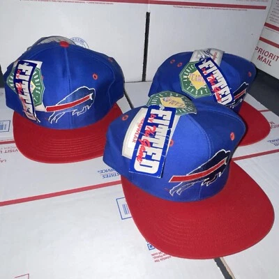 Lot Of 6 New Buffalo Bills Hats by The Game VTG 1990s Embroidered Fitted Hats - Image 1 of 4