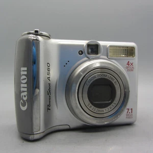Canon Digital Camera PowerShot A560 7.1MP Silver Tested - Picture 1 of 9
