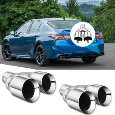 Par Para Toyota Camry SE 18-24 2.5" ID 3.5" OD Doble Punta de Escape Punta de Tubo de Escape Foto 1 de 4