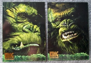 King Kong The 8th Wonder of the World PROMO MOVIE CARDS SET (P1 & P2) Topps 2005 - Picture 1 of 2