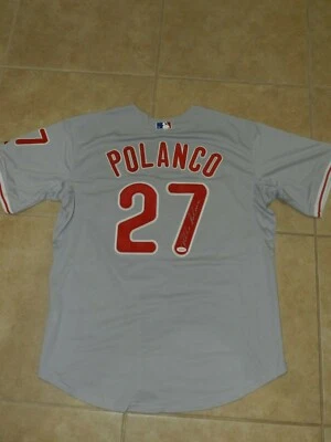 CAMISETA PLÁCIDO POLANCO AUTOGRAFIADA DE LOS PHILADELPHIA PHILLIES CON PRUEBA JSA  Foto 1 de 4