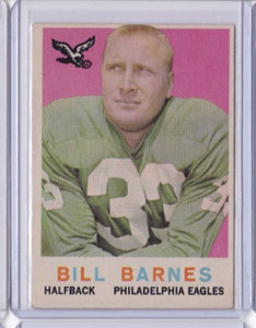 1959 Topps Football Card #25 Bill Barnes EAGLES