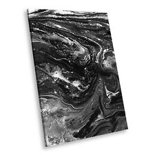 AB1706 Black White Abstract Portrait Canvas Picture Print Large Wall Art Retro