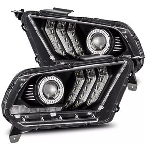 For 2010-2012 Ford Mustang AlphaRex Halogen Projector Headlights Black Housing - Picture 1 of 13