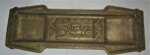 ANTIQUE TIFFANY STUDIOS NY USA SOLID BRONZE INDIAN OWL PEN TRAY HOLDER # 1185 US - Picture 1 of 11