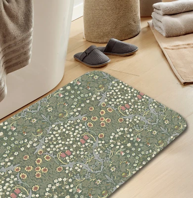 Alfombra de baño William Morris Blackthorn Cottagecore #2, alfombra de baño floral vintage Foto 1 de 4