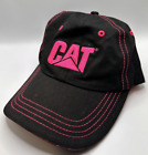 CAT W's Baseball Hat Black w/ Pink Trim Strap Back OSFM