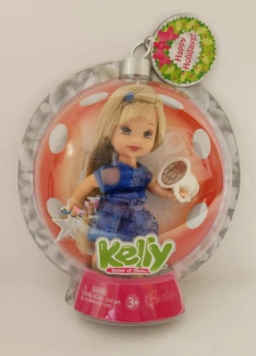 Muñeca Kelly Happy Holidays 2006 adorno K7664 rubia 4" de alto Mattel nueva Foto 1 de 4