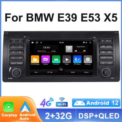 Car Stereo Radio for BMW 5 Series E39 X5 M5 GPS Navigation DAB Android Head Unit - Image 1 of 4