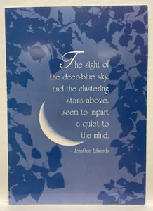 Condolences Sympathy Greeting Card Moon w Beautiful Jonathan Edwards Poem Moon - Picture 1 of 3