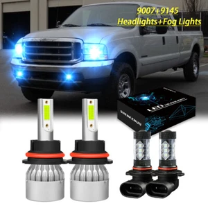 For Ford F-250 F-350 Super Duty 2001-04 8000k LED Headlight High Low Fog Bulb 4x - Picture 1 of 12